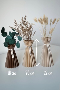 Vază decorativă plisată printată 3D – Design modern minimalist - Img 3