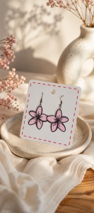 Cercei Floare de Cireș – Ușori | Design Floral Elegant - Img 2