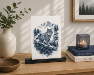 Umbra Pădurii – Tablou 3D Decorativ Stratificat cu Râs, Inspirat din Carpați