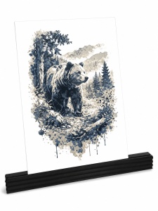 Stăpânul Munților – Tablou 3D Decorativ Stratificat cu Urs, Inspirat din Carpați - Img 2