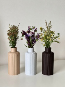 Vază decorativă printată 3D – Pentru flori uscate sau naturale (2 variante disponibile)
