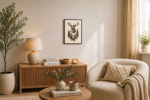 Regele Pădurii – Tablou 3D Decorativ Stratificat cu Cerb, Inspirat din Carpați - Img 5