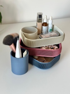 Set organizatoare pentru cosmetice și accesorii printate 3D – Tăvi decorative și suport multifuncțional
