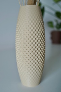 Vază decorativă modernă printată 3D – Design texturat pentru flori uscate - Img 2