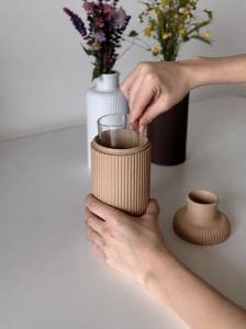 Vază decorativă printată 3D – Pentru flori uscate sau naturale (2 variante disponibile) - Img 2