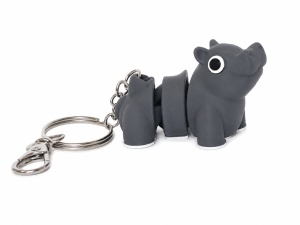 Breloc Hipopotam Articulat 3D – Breloc Flexibil printat 3D, Accesoriu Original pentru Chei