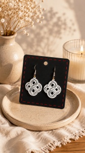 Cercei Nod Infinit – Ușori | Design Geometric Elegant - Img 2