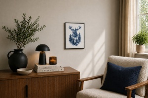 Regele Pădurii – Tablou 3D Decorativ Stratificat cu Cerb, Inspirat din Carpați - Img 5
