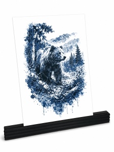 Stăpânul Munților – Tablou 3D Decorativ Stratificat cu Urs, Inspirat din Carpați - Img 2