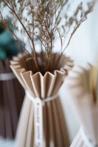 Vază decorativă plisată printată 3D – Design modern minimalist - Img 2