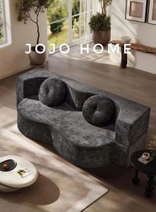 Canapea Extensibilă Urban Cloud 2 în 1, 200 x 85 x 68 cm, Spumă Poliuretanică de Înaltă Densitate - Gri Antracit - Img 4