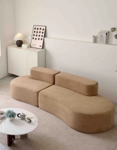 Canapea Premium Monarch HD Foam, 240 x 100 x 62 cm - Bej - Img 3