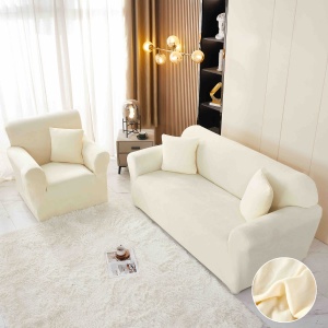 Set husa elastica catifea pentru canapea 3 locuri, 180cm - 230cm