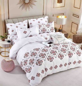 Set lenjerie de pat 1 persoana, 4 piese, cearceaf fara elastic 155x230cm