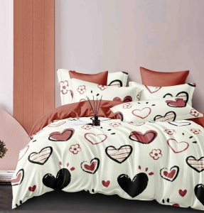 Set lenjerie de pat dublu, 6 piese