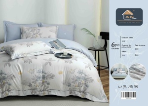 Set lenjerie de pat premium, în cutie cadou, 6 piese, cu elastic - Img 8