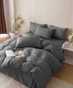 Set lenjerie pat dublu Jacquard, 6 piese - Img 4