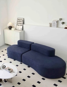 Canapea Premium Monarch HD Foam, 240 x 100 x 62 cm - Bleumarin - Img 2
