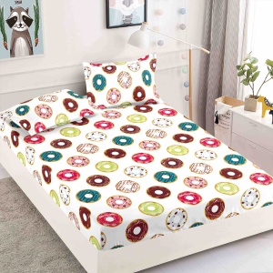 Husa de pat cu elastic 180x200cm + 2 fete de perna