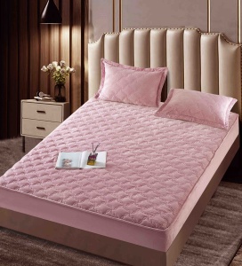 Husa tip topper din catifea 140x200cm + 2 fete de perna