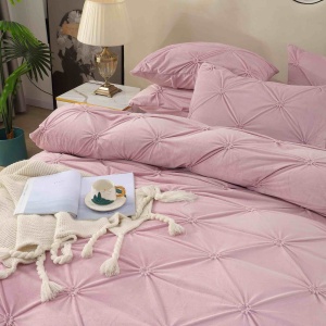 Set lenjerie de pat catifea deluxe, 4 piese, cu elastic - Img 2