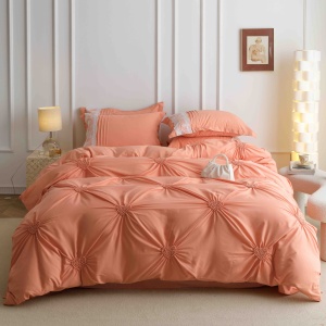Set lenjerie de pat premium, cu inimioare brodate, 6 piese