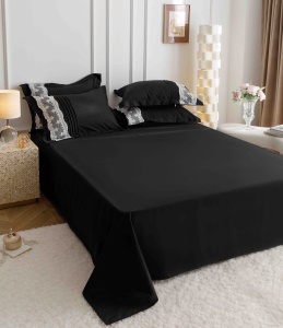 Set lenjerie de pat premium, cu inimioare brodate, 6 piese - Img 9
