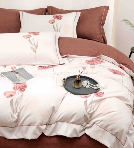 Set lenjerie de pat premium, în cutie cadou, 6 piese, cu elastic - Img 6