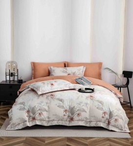 Set lenjerie de pat premium, în cutie cadou, 6 piese, cu elastic