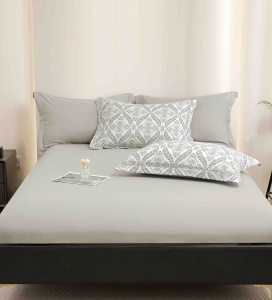 Set lenjerie de pat premium, în cutie cadou, 6 piese, cu elastic - Img 2