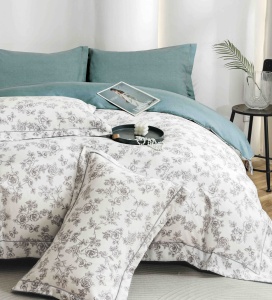 Set lenjerie de pat premium, în cutie cadou, 6 piese, cu elastic - Img 4