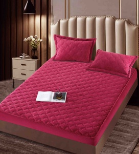 Husa tip topper din catifea 140x200cm + 2 fete de perna