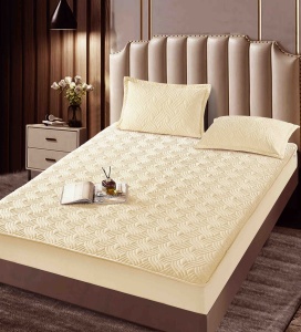 Husa tip topper din catifea 180x200cm + 2 fete de perna