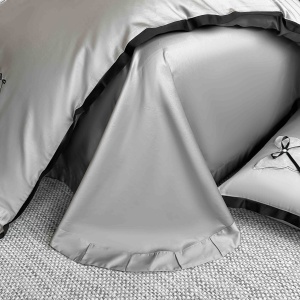 Lenjerii de pat bumbac 100% satin premium cu broderie deluxe, 4 piese - Img 5
