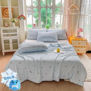 Pilotă de Vară Răcoroasă Premium cu Tehnologie Cooling Touch – 200x230 cm + 2 Fețe de Pernă 50x70 cm