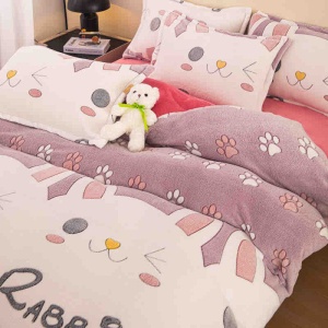 Set lenjerie de pat cocolino pufoasa, 4 piese, cu elastic - Img 3