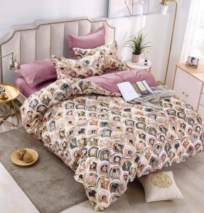 Set lenjerie de pat dublu, 6 piese