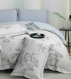 Set lenjerie de pat premium, în cutie cadou, 6 piese, cu elastic - Img 2