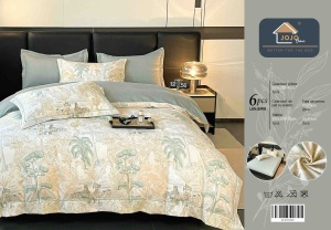 Set lenjerie de pat premium, în cutie cadou, 6 piese, cu elastic - Img 8