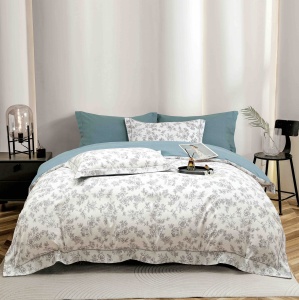 Set lenjerie de pat premium, în cutie cadou, 6 piese, cu elastic