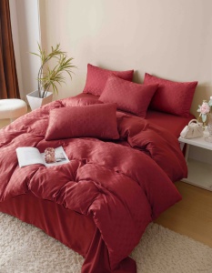 Set lenjerie pat dublu Jacquard, 6 piese - Img 6