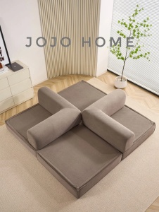 Canapea Modulară Velluto 4 în 1, 200 x 100 x 72 cm - Bej - Img 3
