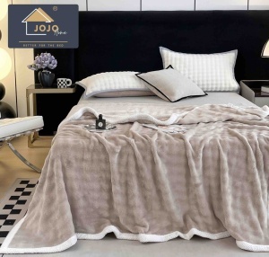 Patura cocolino cu bordura alba 200x230, textura soft