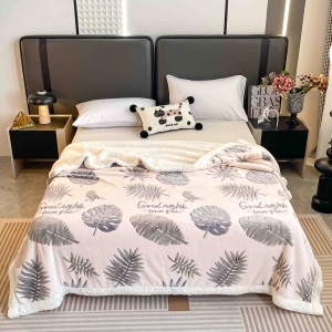 Patura cocolino cu imprimeu si blanita, 200x230cm