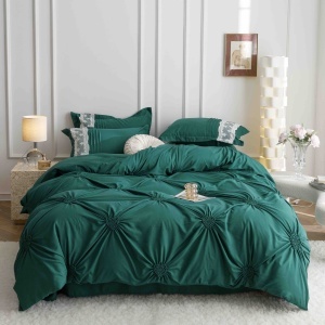 Set lenjerie de pat premium, cu inimioare brodate, 6 piese