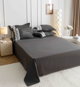 Set lenjerie de pat premium, cu inimioare brodate, 6 piese - Img 7