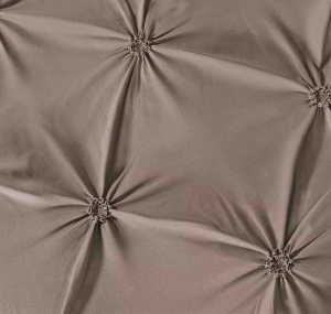 Set lenjerie de pat premium, cu pliuri brodate, 6 piese, cu elastic - Img 2