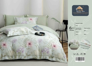 Set lenjerie de pat premium, în cutie cadou, 6 piese, cu elastic - Img 8