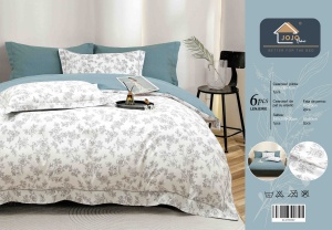 Set lenjerie de pat premium, în cutie cadou, 6 piese, cu elastic - Img 8