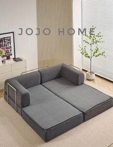 Canapea Modulară Velluto 4 în 1, 200 x 100 x 72 cm - Gri - Img 3